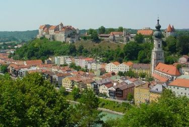 Stadsgezicht Burghausen (Wikipedia)