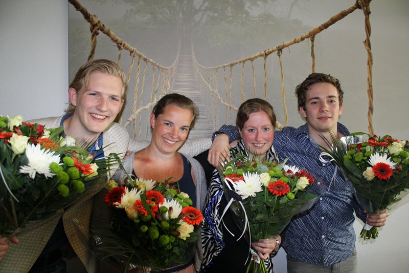 Het winnende team ‘Kleine Q’ (Janine van Ipenburg)