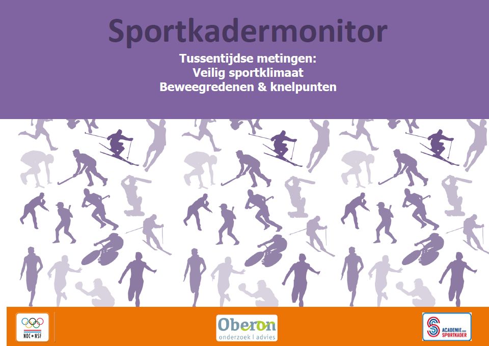 Titelblad rapport Sportkadermonitor (Oberon voor NOC*NSF/Academie voor Sportkader)