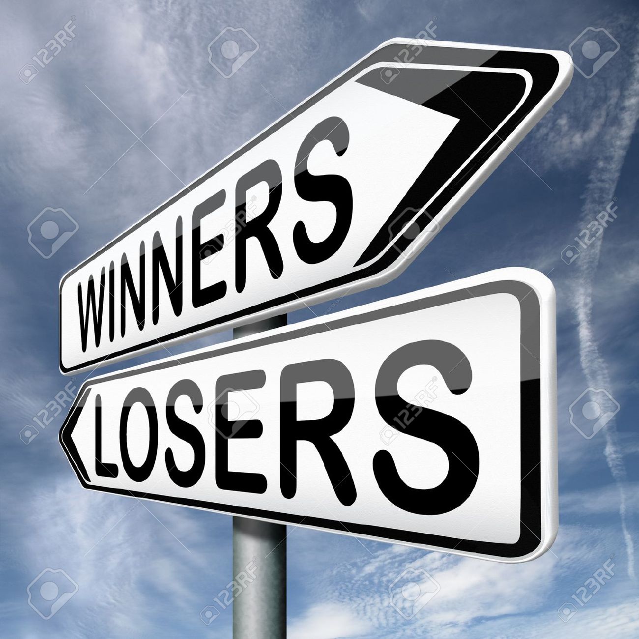 Winnaars en verliezers (123rf via Google)