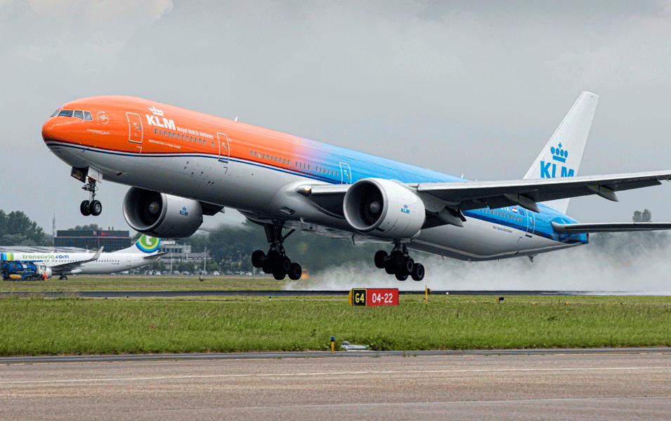 Vliegtuig naar huis (KLM via Google)