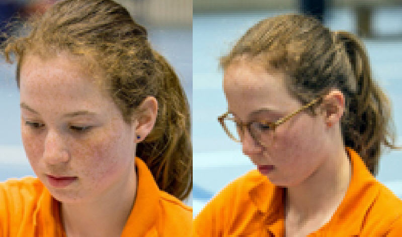 Sarah (l.) en Lotte de Wijs (EBL)