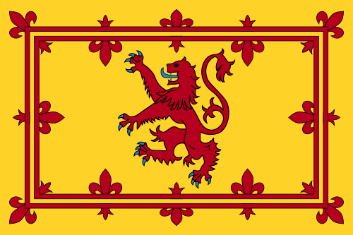 Alternatieve vlag van Schotland ‘Lion Rampant’ (Wikipedia)