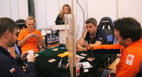 Bob Drijver (rechts) en Bart Nab in de finale tegen Krzysztof Buras (achter) en Grzegorz Narkiewicz (Elisabeth van Ettinger)